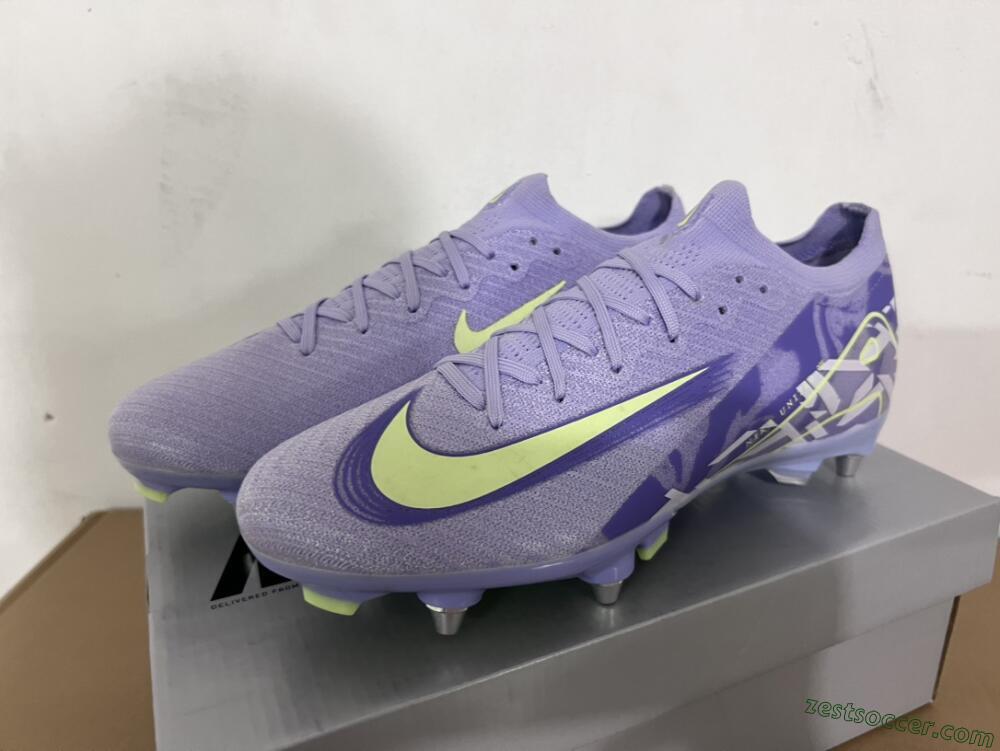 Nike Air Zoom Mercurial Vapor 16 Elite SG Low-Tops Soccer Cleats - Purple/Yellow/White