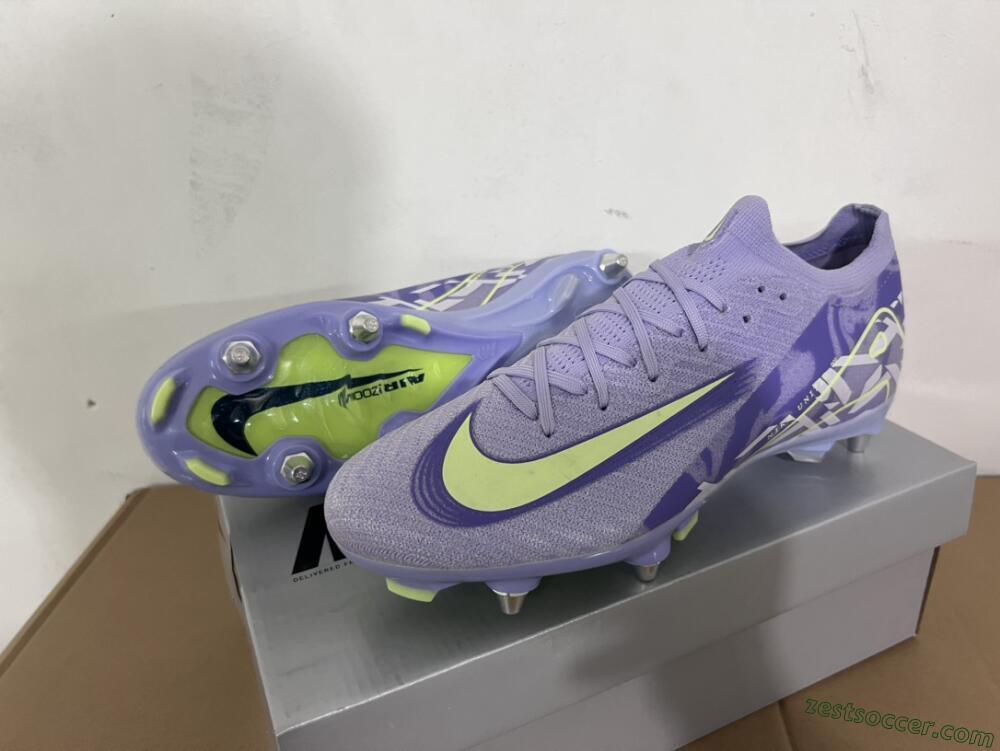 Nike Air Zoom Mercurial Vapor 16 Elite SG Low-Tops Soccer Cleats - Purple/Yellow/White