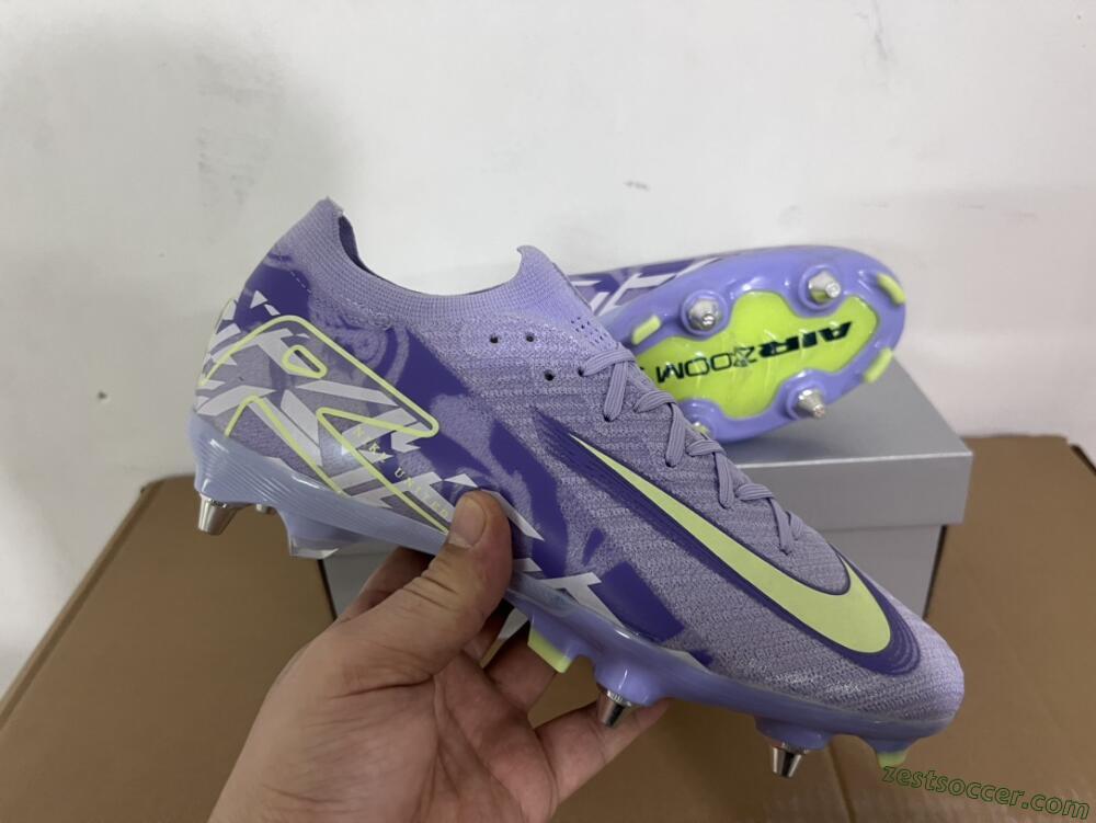 Nike Air Zoom Mercurial Vapor 16 Elite SG Low-Tops Soccer Cleats - Purple/Yellow/White