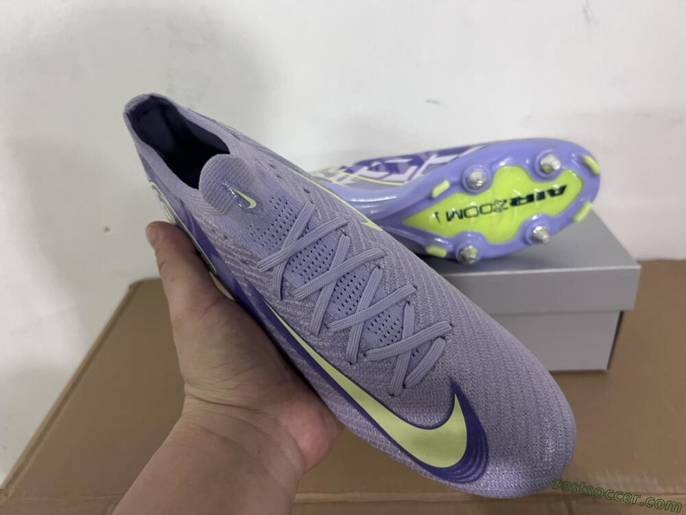 Nike Air Zoom Mercurial Vapor 16 Elite SG Low-Tops Soccer Cleats - Purple/Yellow/White