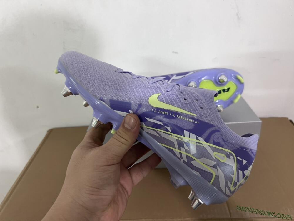 Nike Air Zoom Mercurial Vapor 16 Elite SG Low-Tops Soccer Cleats - Purple/Yellow/White