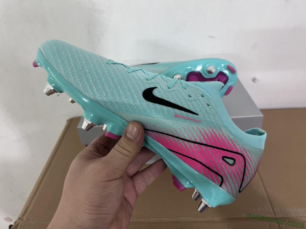 Nike Air Zoom Mercurial Vapor 16 Elite SG Low-Tops Soccer Cleats - Jade/Black/Pink