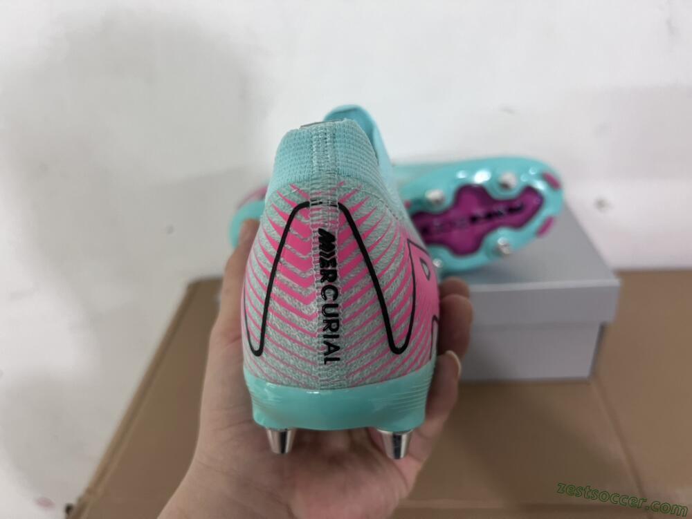 Nike Air Zoom Mercurial Vapor 16 Elite SG Low-Tops Soccer Cleats - Jade/Black/Pink