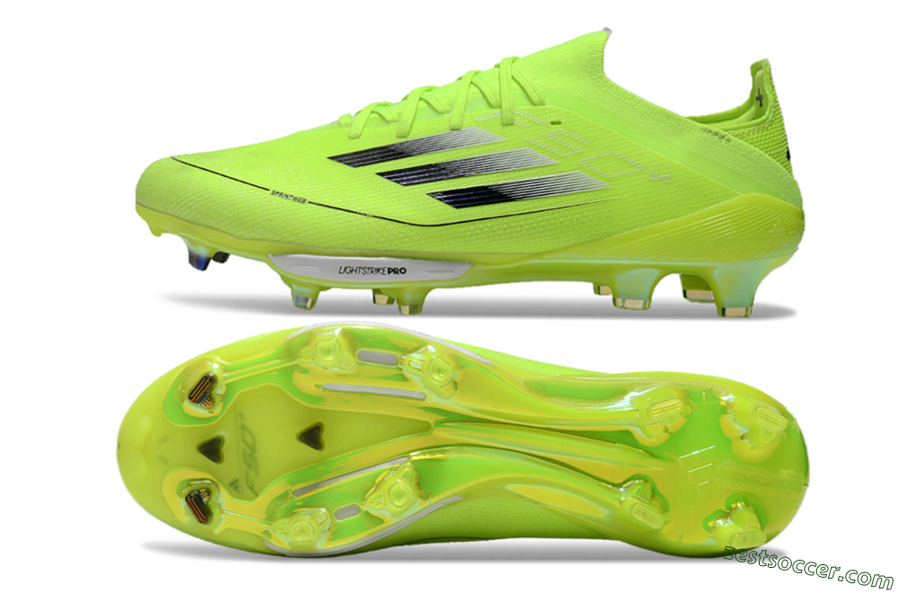 Adidas F50+ Lightstrike Elite FG Low-Tops Soccer Cleats - Yellow/Black/Silver 1