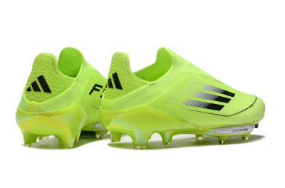 Adidas F50+ Lightstrike Elite Laceless FG Low-Tops Soccer Cleats - Yellow/Black/Silver