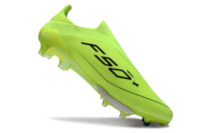 Adidas F50+ Lightstrike Elite Laceless FG Low-Tops Soccer Cleats - Yellow/Black/Silver