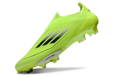 Adidas F50+ Lightstrike Elite Laceless FG Low-Tops Soccer Cleats - Yellow/Black/Silver