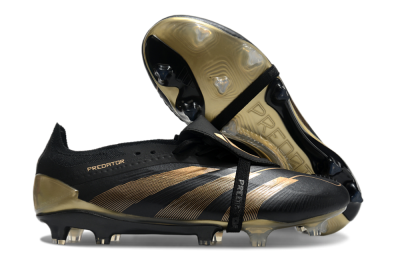 Adidas Predator Elite Foldover Tongue FG Low-Tops Soccer Cleats - Black/Gold