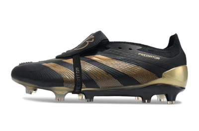 Adidas Predator Elite Foldover Tongue FG Low-Tops Soccer Cleats - Black/Gold