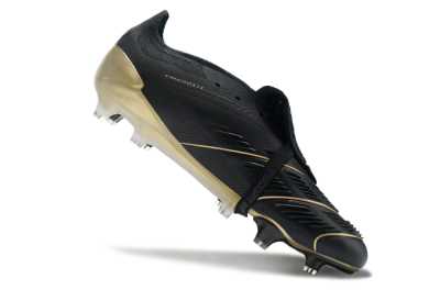 Adidas Predator Elite Foldover Tongue FG Low-Tops Soccer Cleats - Black/Gold