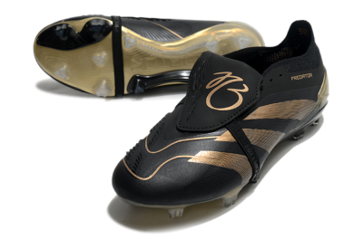 Adidas Predator Elite Foldover Tongue FG Low-Tops Soccer Cleats - Black/Gold