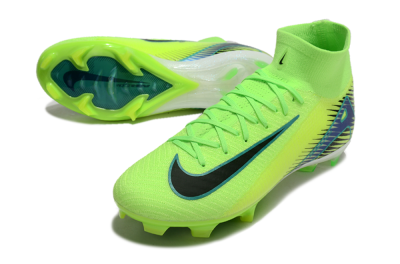 Nike Air Zoom Mercurial Superfly 10 Elite FG High-Tops Soccer Cleats - Yellow/Black/Blue