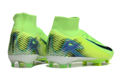 Nike Air Zoom Mercurial Superfly 10 Elite FG High-Tops Soccer Cleats - Yellow/Black/Blue