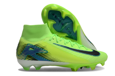 Nike Air Zoom Mercurial Superfly 10 Elite FG High-Tops Soccer Cleats - Yellow/Black/Blue