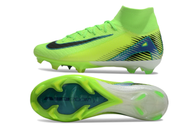 Nike Air Zoom Mercurial Superfly 10 Elite FG High-Tops Soccer Cleats - Yellow/Black/Blue