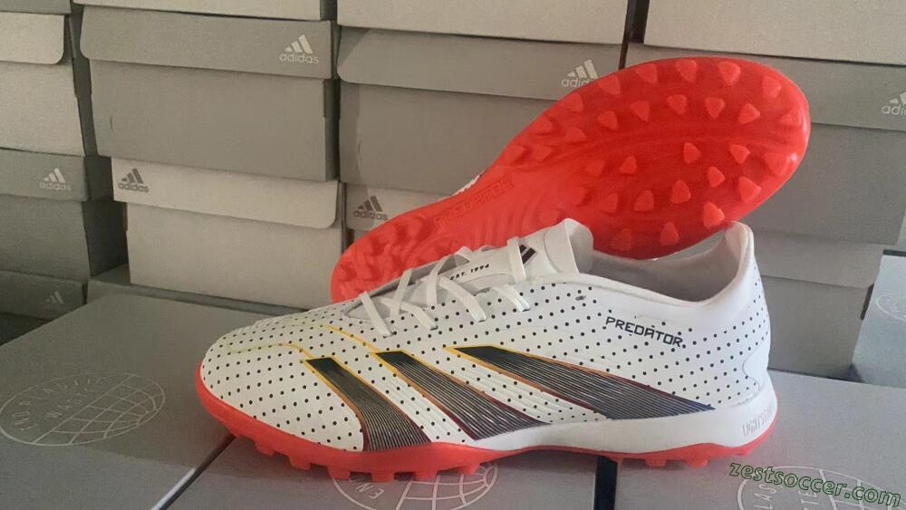 Adidas Predator 24 Elite TF Low-Tops Soccer Shoes - White/Black/Red