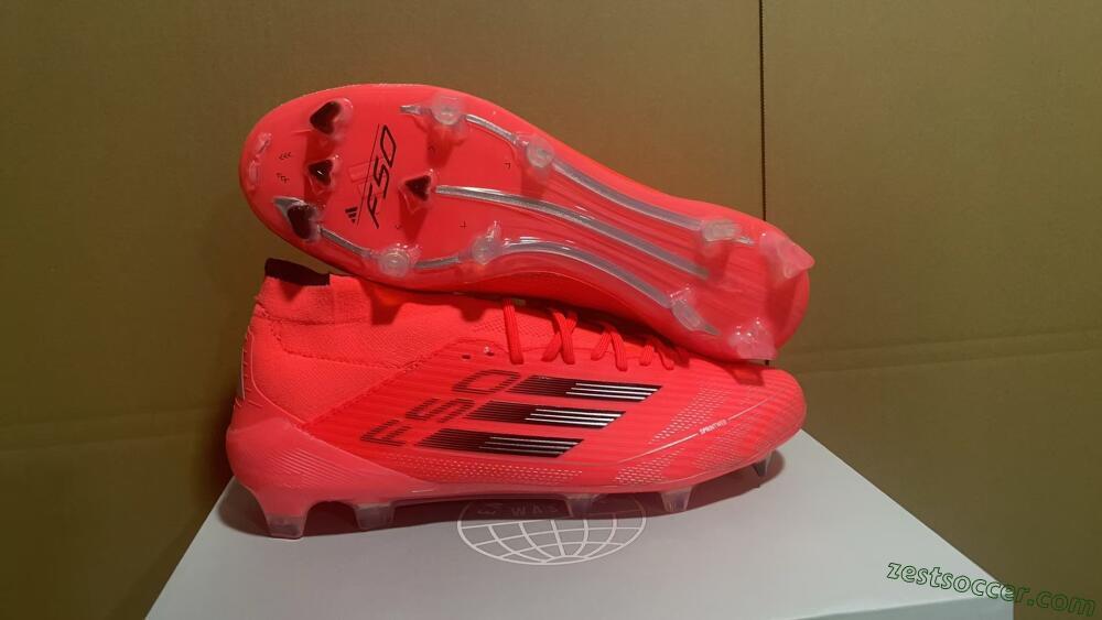 Adidas F50 Elite Mid FG High-Tops Soccer Cleats - Red/Black/Silver