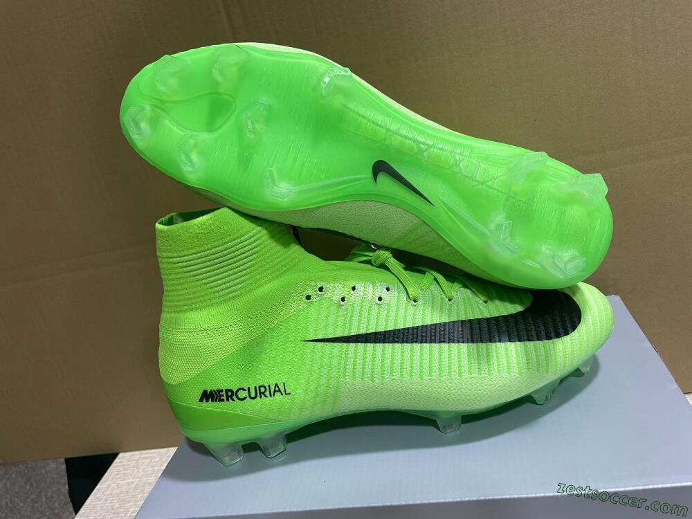 Nike Zoom Superfly 5 Elite FG High-Tops Soccer Cleats - Yellow/Black