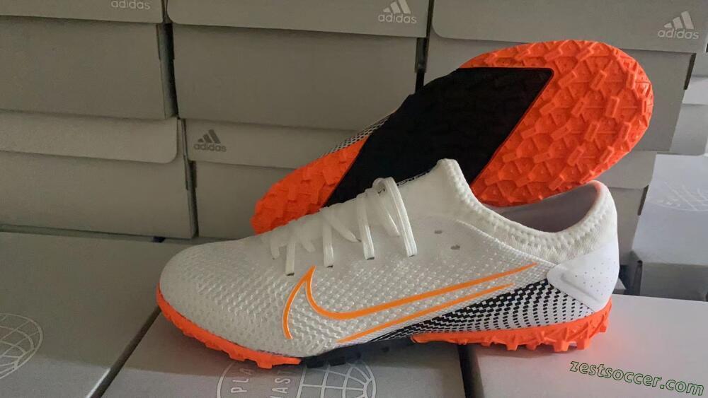 Nike Mercurial Vapor 13 Pro TF Low-Tops Soccer Shoes - White/Red/Black