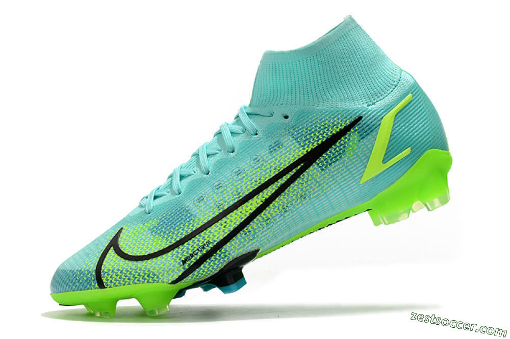 Nike Mercurial Superfly 8 Elite FG High-Tops Soccer Cleats - Jade/Black/Yellow 5