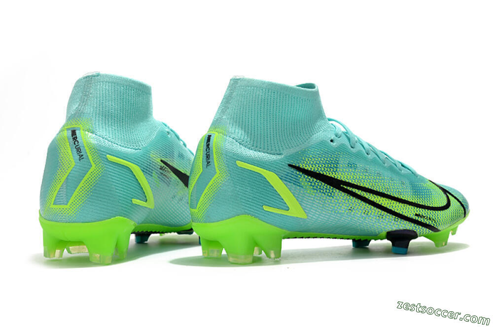 Nike Mercurial Superfly 8 Elite FG High-Tops Soccer Cleats - Jade/Black/Yellow 6