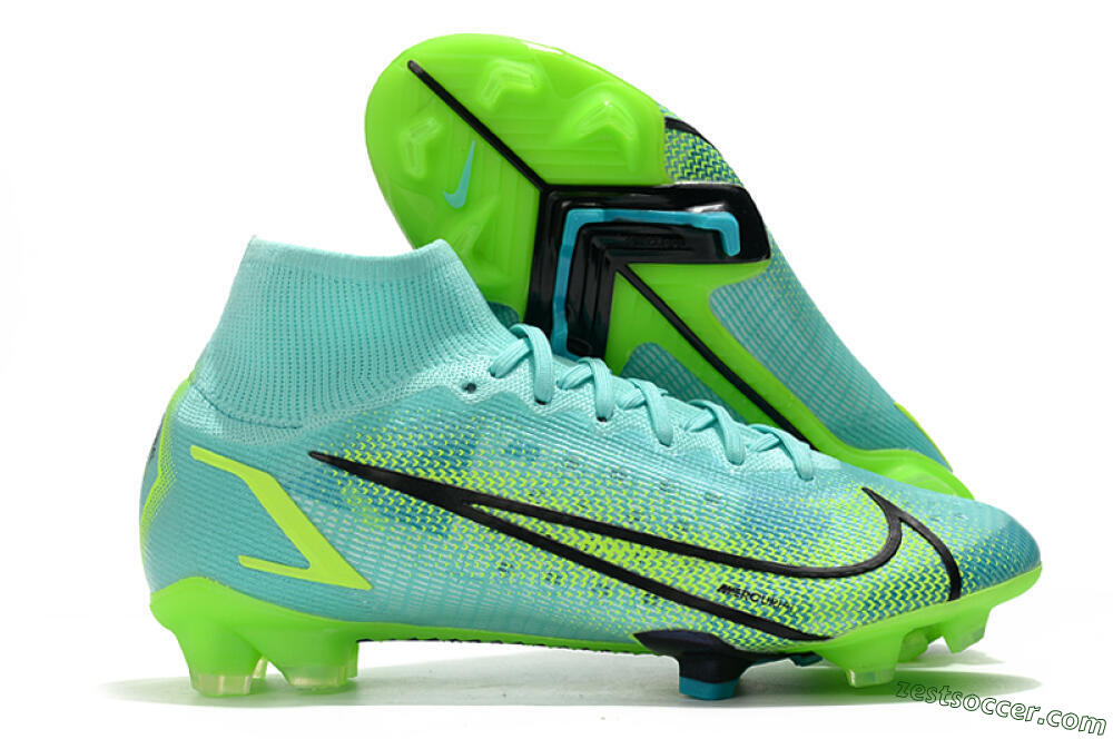 Nike Mercurial Superfly 8 Elite FG High-Tops Soccer Cleats - Jade/Black/Yellow 0