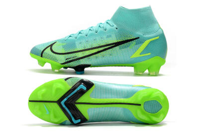 Nike Mercurial Superfly 8 Elite FG High-Tops Soccer Cleats - Jade/Black/Yellow