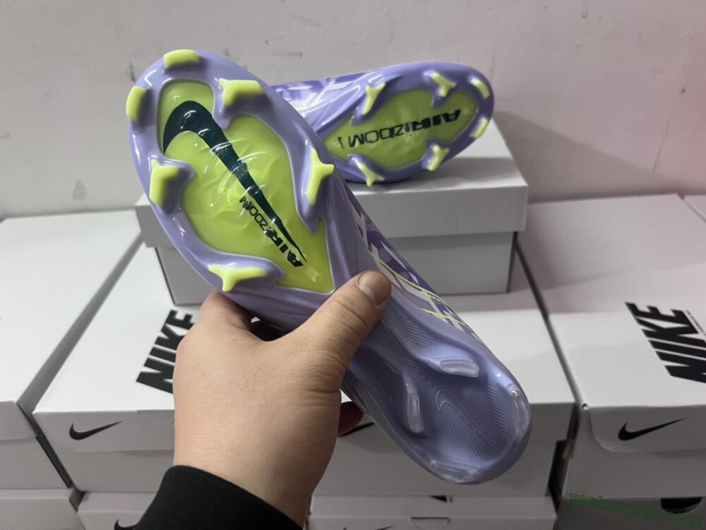 Nike Air Zoom Mercurial Superfly 10 Elite FG High-Tops Soccer Cleats - Purple/Yellow/White