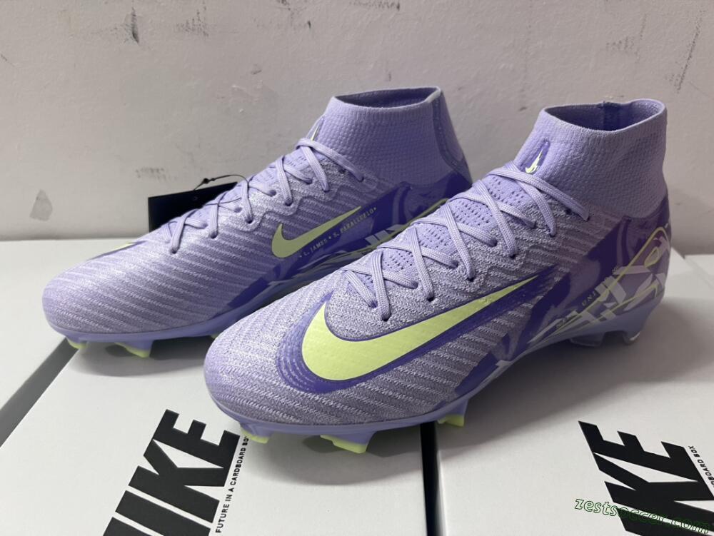 Nike Air Zoom Mercurial Superfly 10 Elite FG High-Tops Soccer Cleats - Purple/Yellow/White