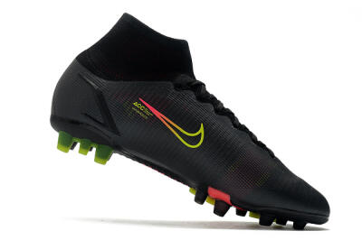 Nike Mercurial Superfly 8 Elite AG High-Tops Soccer Cleats - Black/Yellow/Pink