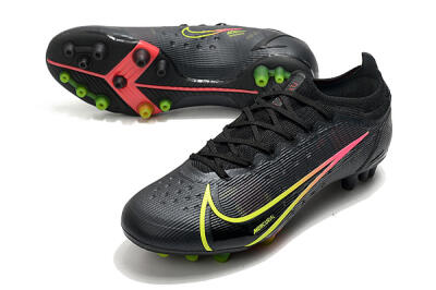 Nike Mercurial Vapor 14 Elite AG Low-Tops Soccer Cleats - Black/Yellow/Pink