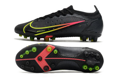 Nike Mercurial Vapor 14 Elite AG Low-Tops Soccer Cleats - Black/Yellow/Pink
