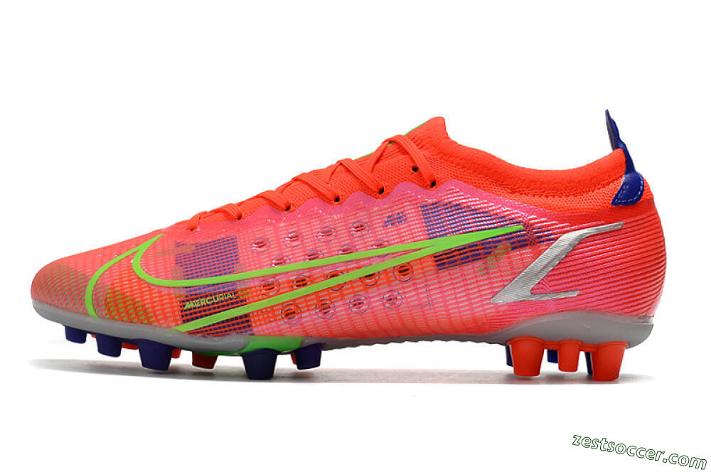 Nike Mercurial Vapor 14 Elite AG Low-Tops Soccer Cleats - Red/Yellow/Silver 2