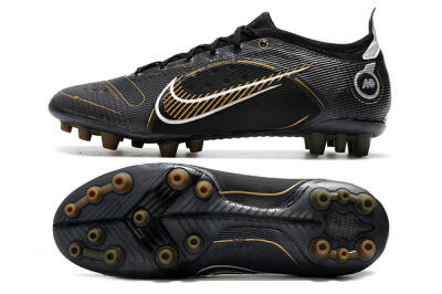 Nike Mercurial Vapor 14 Elite AG Low-Tops Soccer Cleats - Black/Gold/Silver