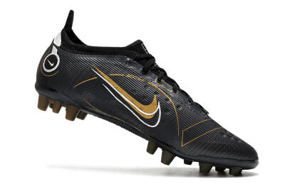 Nike Mercurial Vapor 14 Elite AG Low-Tops Soccer Cleats - Black/Gold/Silver