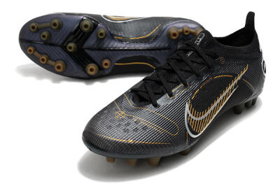 Nike Mercurial Vapor 14 Elite AG Low-Tops Soccer Cleats - Black/Gold/Silver