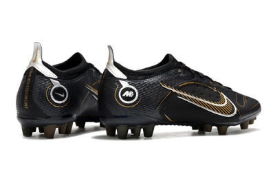 Nike Mercurial Vapor 14 Elite AG Low-Tops Soccer Cleats - Black/Gold/Silver
