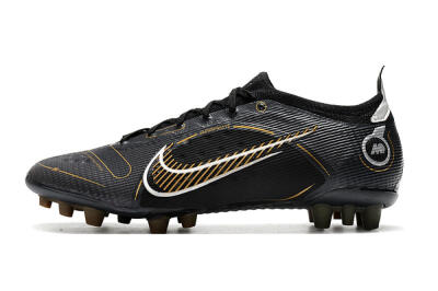 Nike Mercurial Vapor 14 Elite AG Low-Tops Soccer Cleats - Black/Gold/Silver