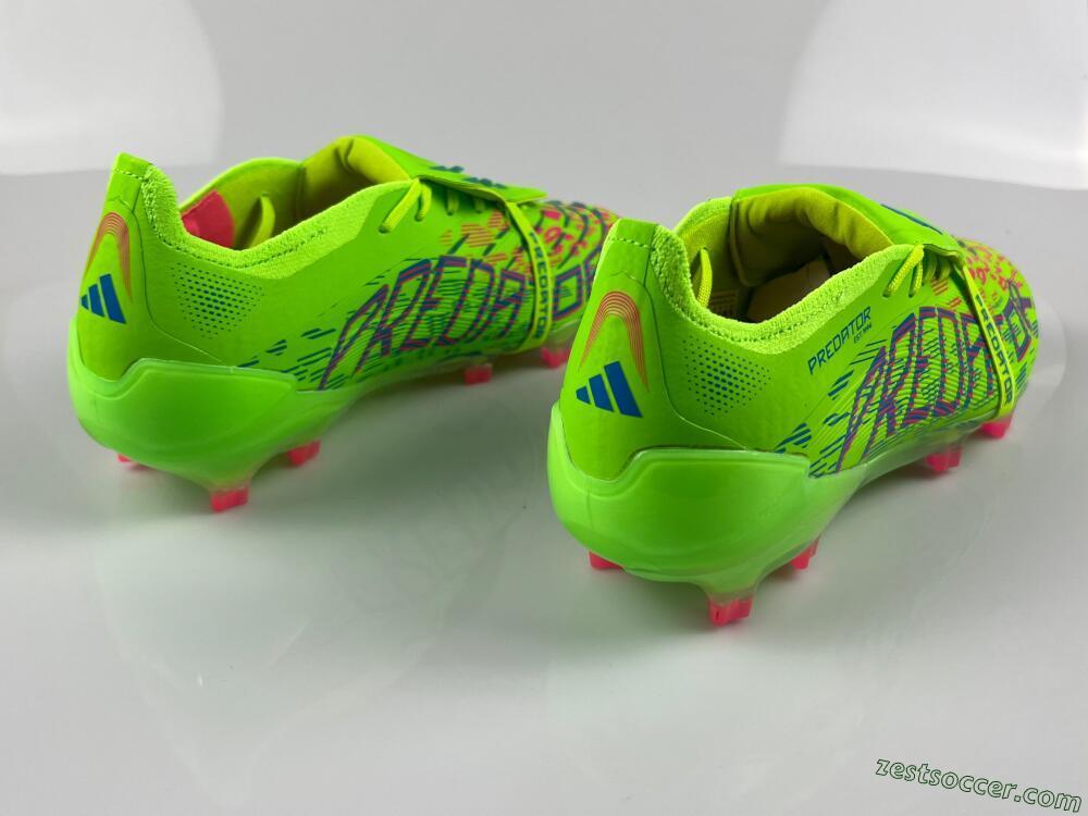 Adidas Predator Elite Foldover Tongue FG Low-Tops Soccer Cleats - Yellow/Blue/Purple
