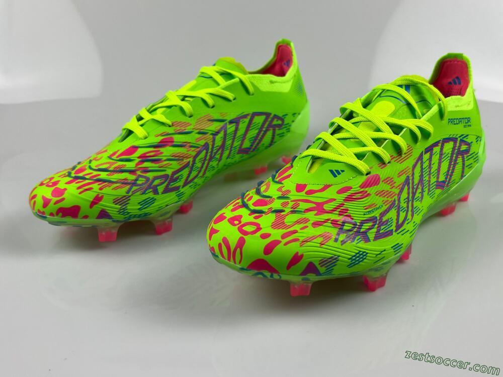 Adidas Predator Elite 24 FG Low-Tops Soccer Cleats - Yellow/Blue/Purple