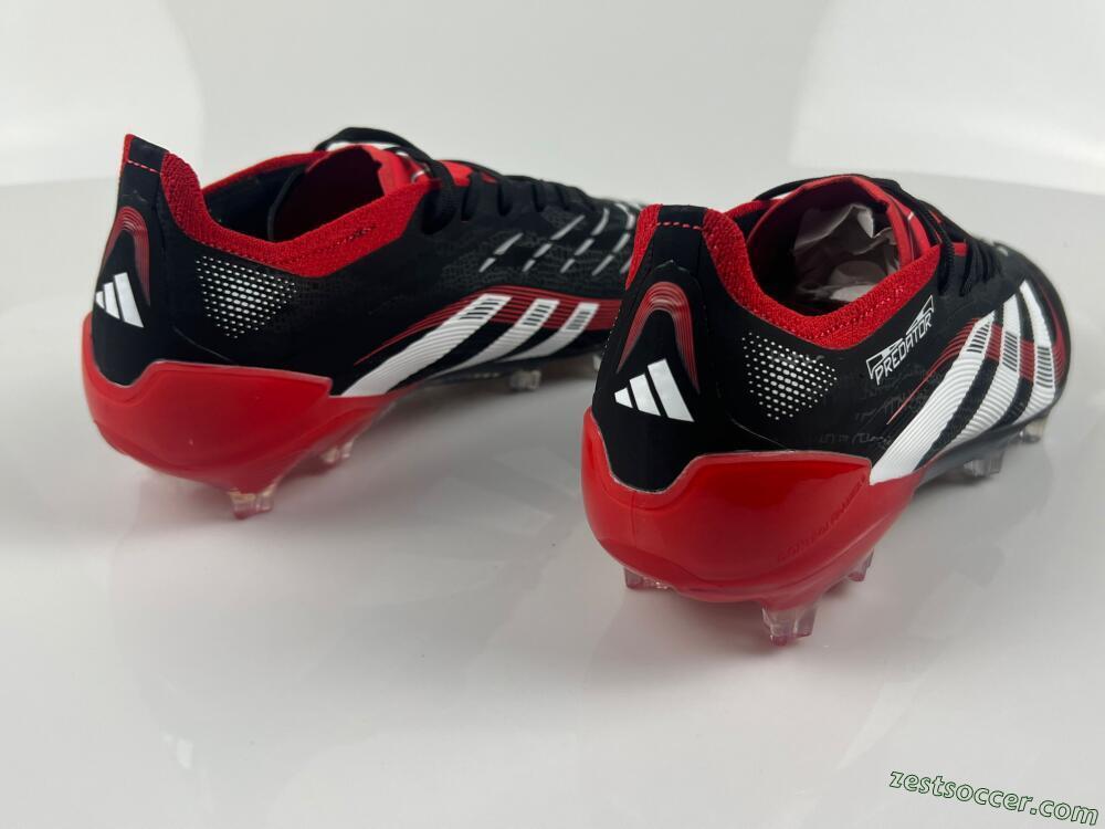 Adidas Predator 24 Elite FG Low-Tops Soccer Cleats - Black/White/Red