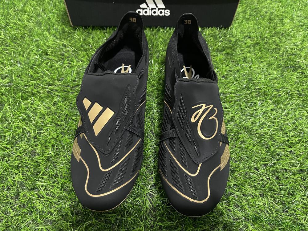 Adidas Predator Elite Tongue FG Low-Tops Soccer Cleats - Black/Gold