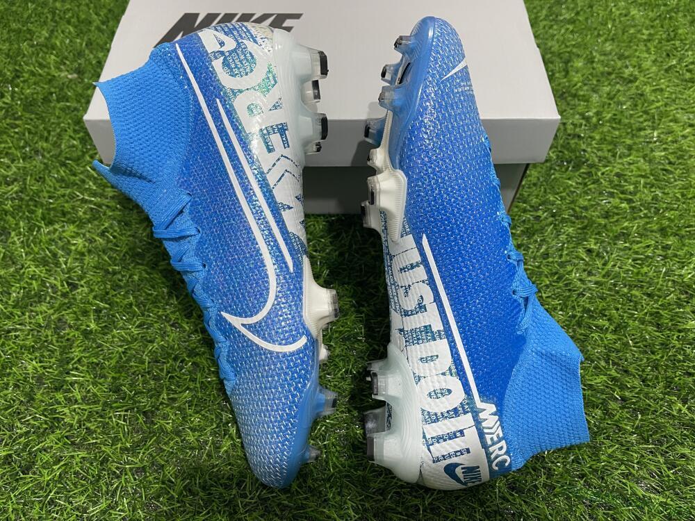 Nike Mercurial Superfly 7 Elite FG High-Tops Soccer Cleats - Blue/White
