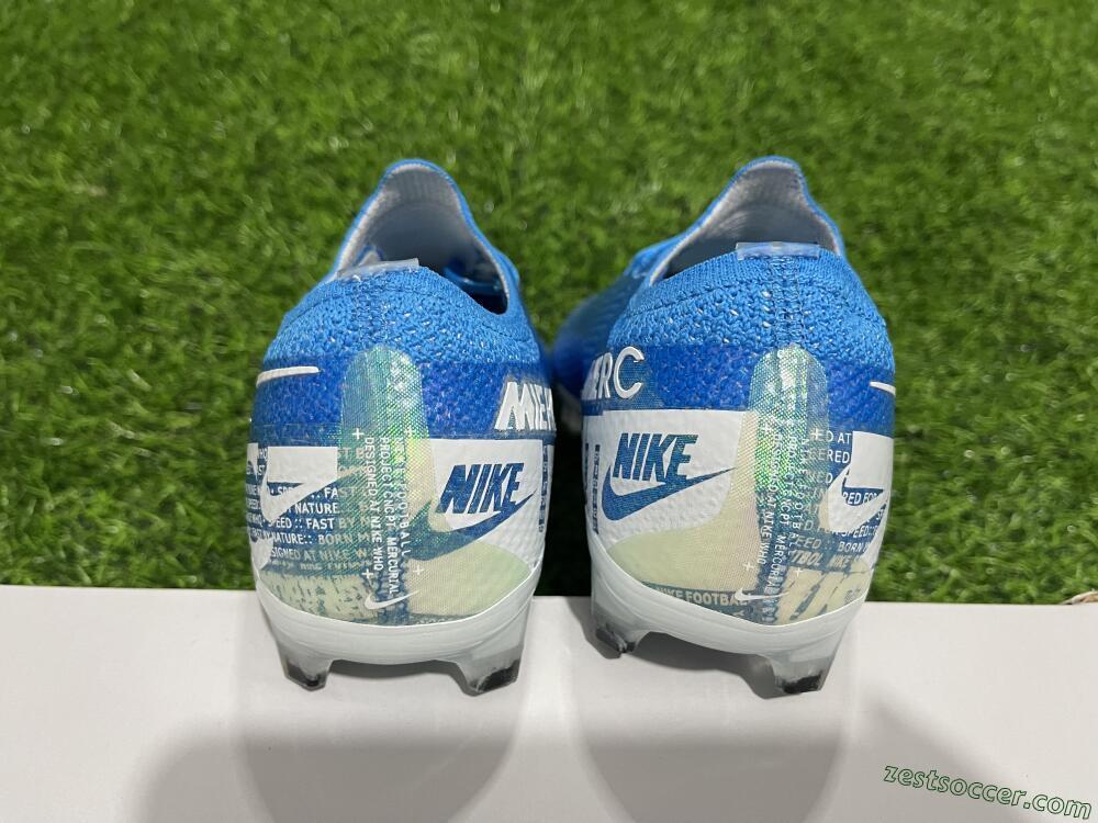 Nike Mercurial Vapor 13 Elite FG Low-Tops Soccer Cleats - Blue/White