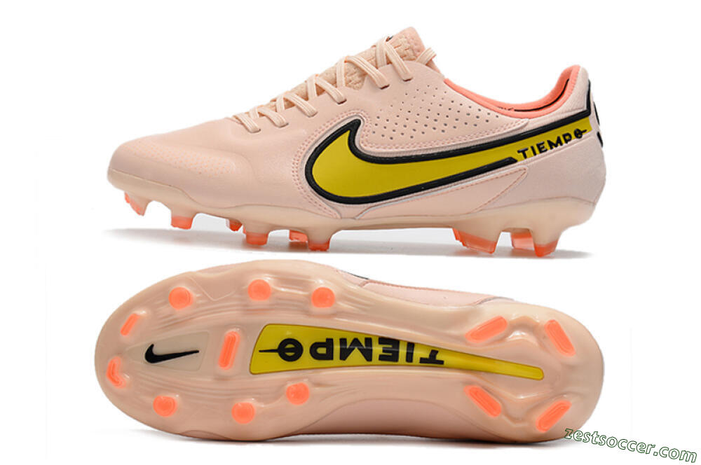 Nike Tiempo Legend 9 Elite FG Low-Tops Soccer Cleats - Pink/Yellow/Black 1