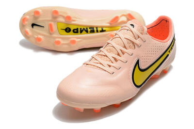 Nike Tiempo Legend 9 Elite FG Low-Tops Soccer Cleats - Pink/Yellow/Black