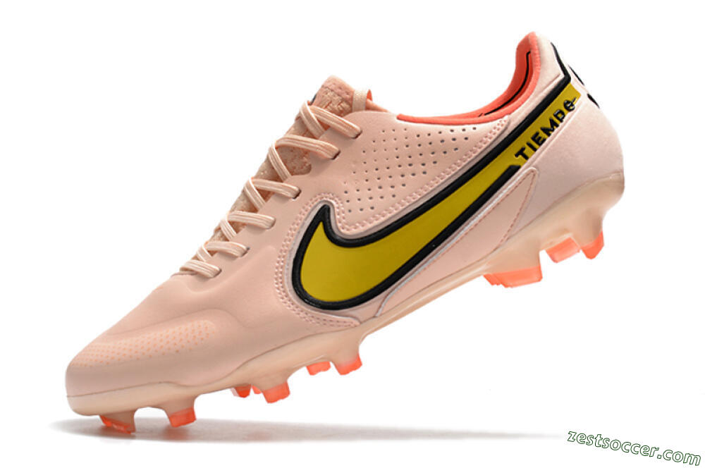 Nike Tiempo Legend 9 Elite FG Low-Tops Soccer Cleats - Pink/Yellow/Black 5