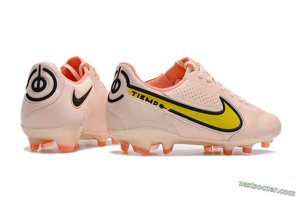 Nike Tiempo Legend 9 Elite FG Low-Tops Soccer Cleats - Pink/Yellow/Black 6