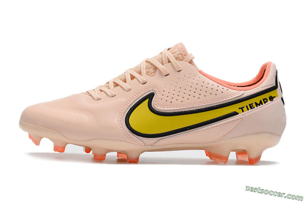 Nike Tiempo Legend 9 Elite FG Low-Tops Soccer Cleats - Pink/Yellow/Black 2