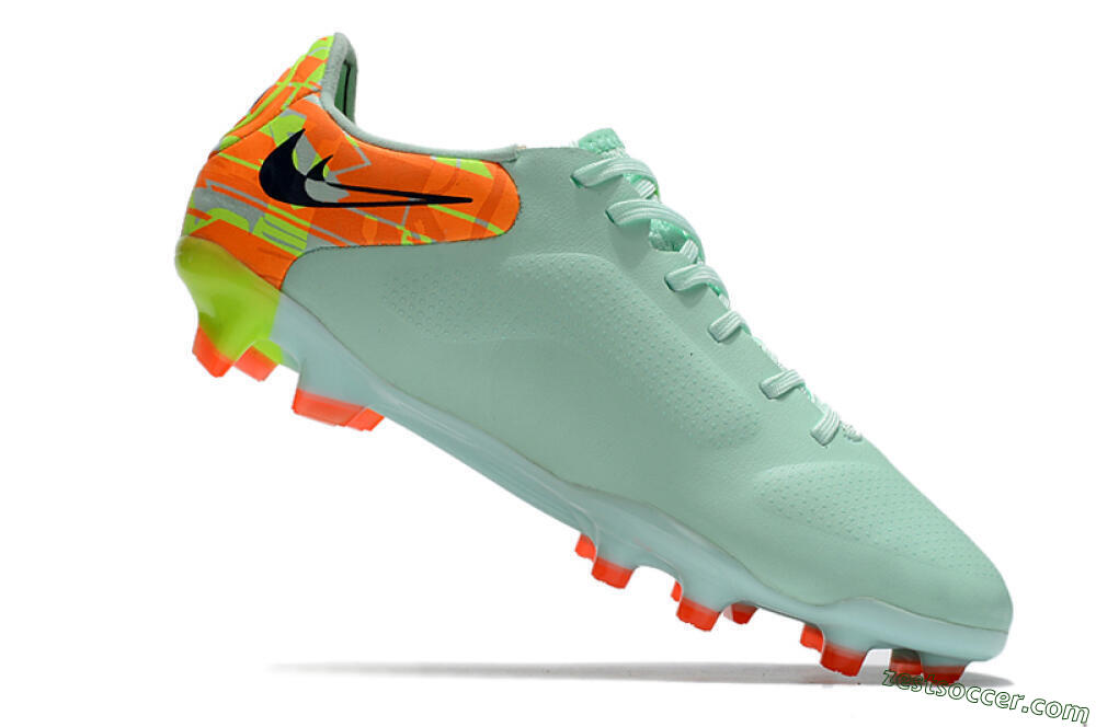 Nike Tiempo Legend 9 Elite FG Low-Tops Soccer Cleats - Jade/Yellow/Black 4